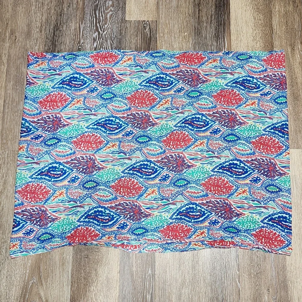 Lilly Pulitzer Rayon Scarf Shawl Coral Reef Ocean Print Wrap Style 46281